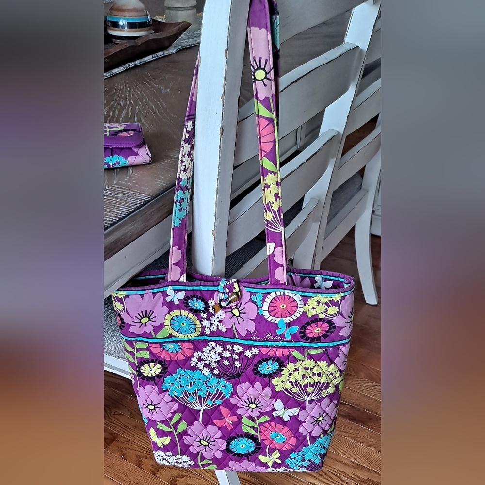 Vera Bradley Futterby Tote with matching wallet
